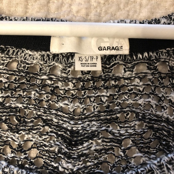 Garage Black and White Knit Sweater - Picture 2 of 2